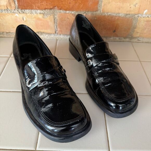 Naturalizer Mia Black Genuine Patent Leather Loafer Slip on Women's size 6.5 - Picture 11 of 14